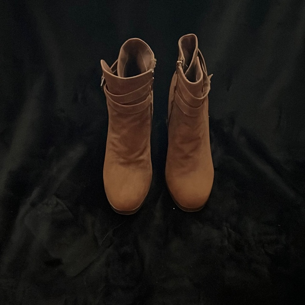 Brown platform booties the  brand is A New Day lightly used in great condition